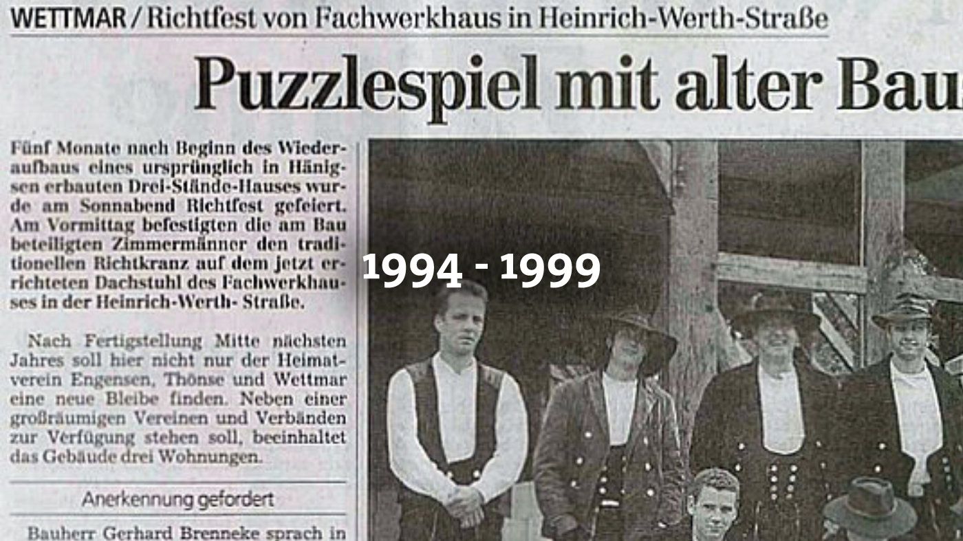 Banner 1994 bis 1999 mit Jahreszahlen